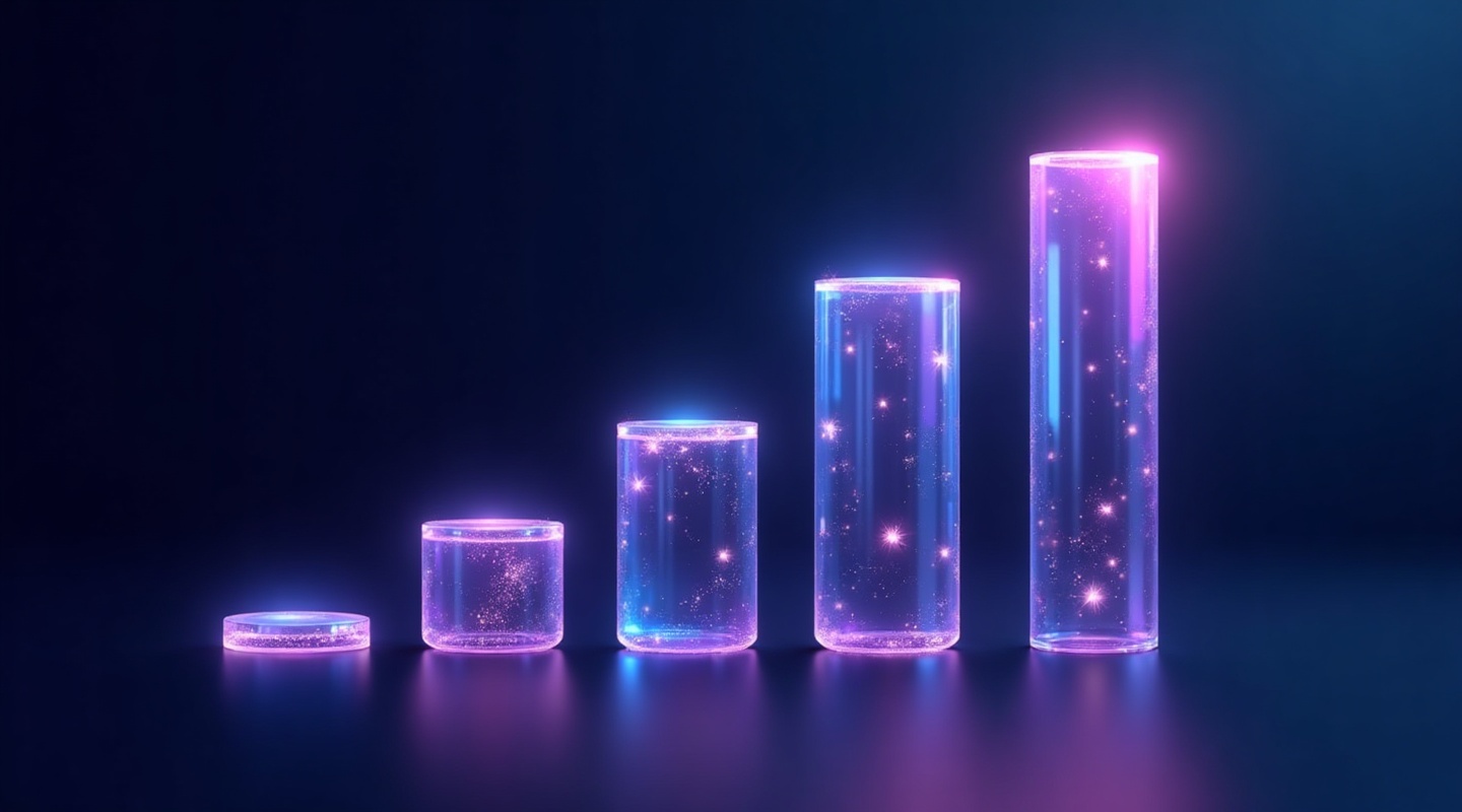 A price tag with AI sparkles beside an upward growth graph