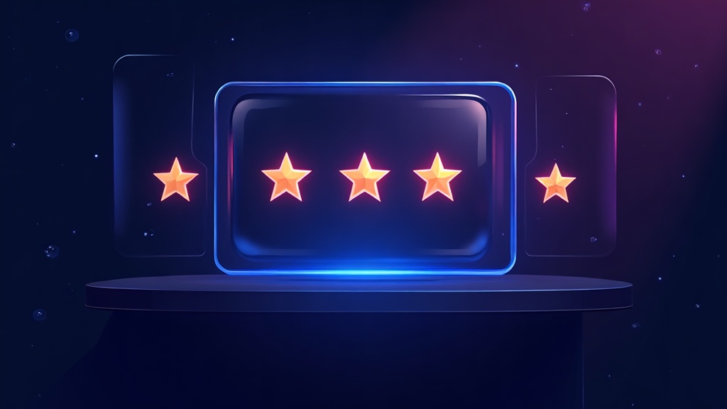 Business profile card with star ratings and customer reviews