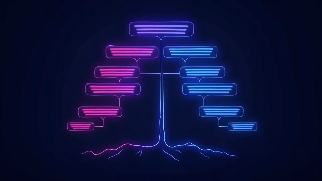 Tree of one root question branching into sub-questions