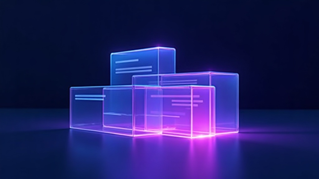 Building blocks assembling into a small website, the first SEO basics in place