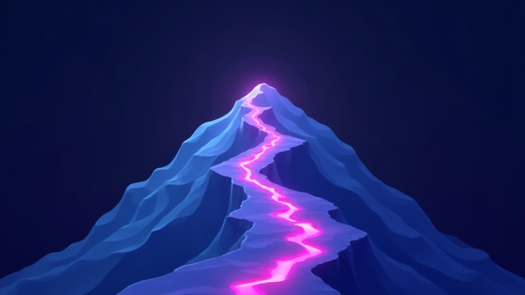 Two paths converging on the same summit, SEO and search engine marketing reaching the same visibility goal