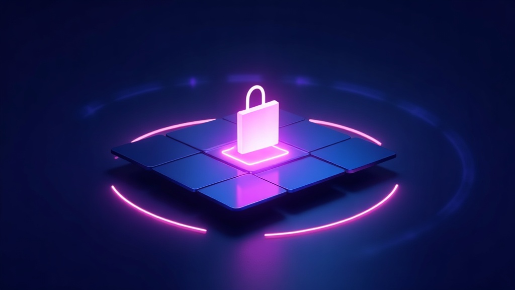 App tiles orbiting a store icon, weighing up which Shopify SEO apps a store actually needs