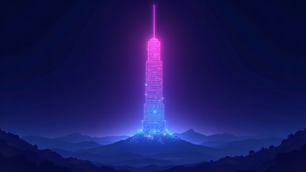 Beacon tower shining above smaller scattered lights, the site whose topical authority makes it the obvious answer