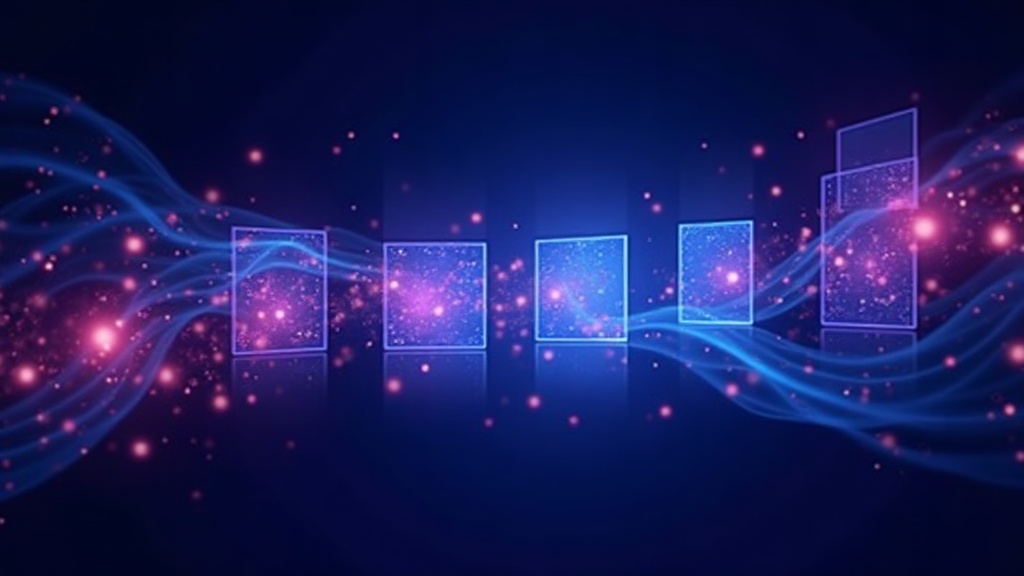 Authority flowing as light beams between linked website cards