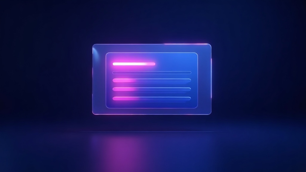 Layered result cards floating in ranked order, with one ad card glowing differently