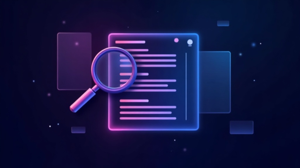 Magnifier hovering over the glowing top slot of a search results column
